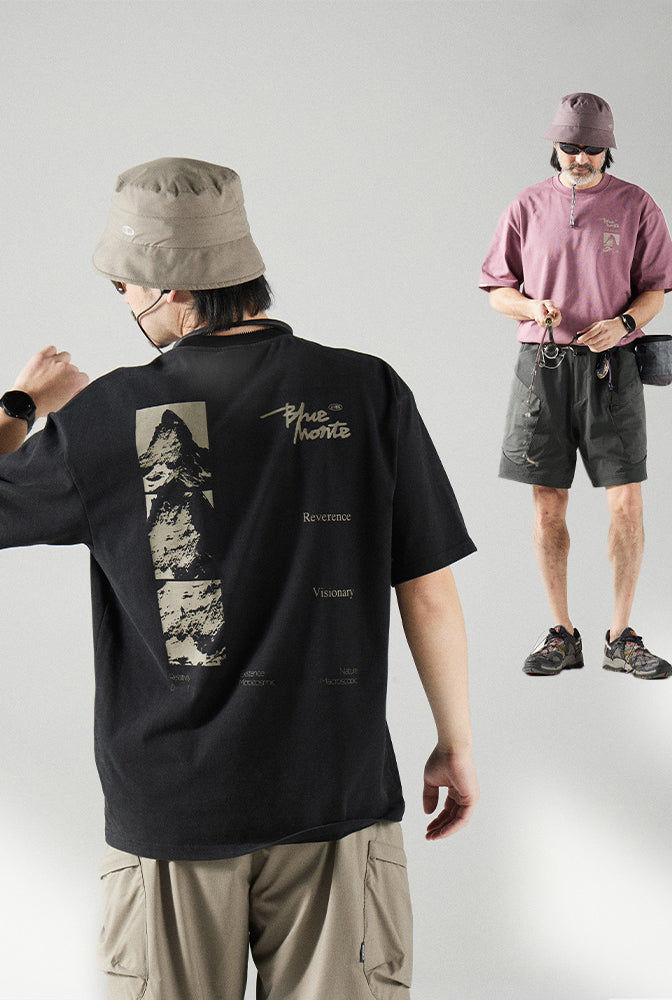 COOLMAX  マウンテンプリントTシャツ 25BLDT023