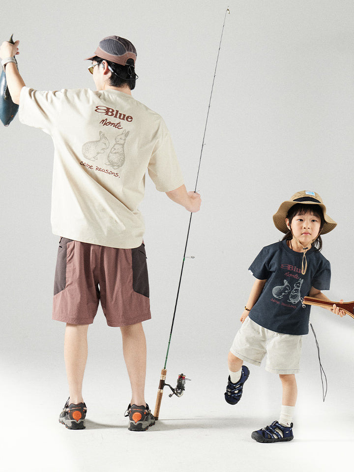 ウサギプリント ルーズTシャツ25BLDT033