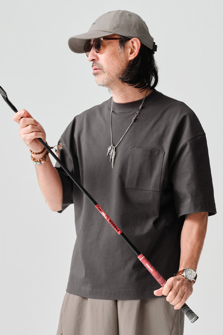 オーバーサイズ胸元ポケット付き半袖TシャツNLBLDTX003