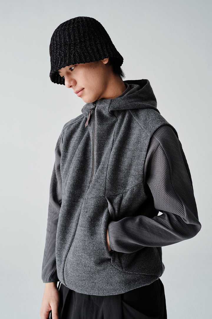 ウールフード付きベストNLBLDMJ002