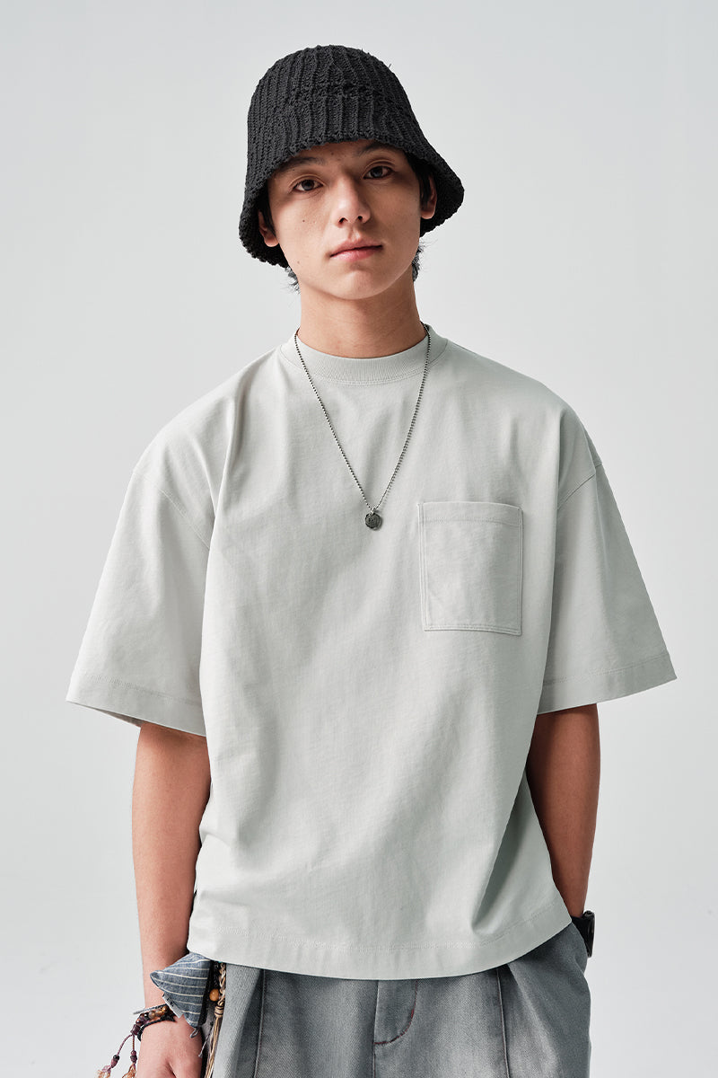 オーバーサイズ胸元ポケット付き半袖TシャツNLBLDTX003