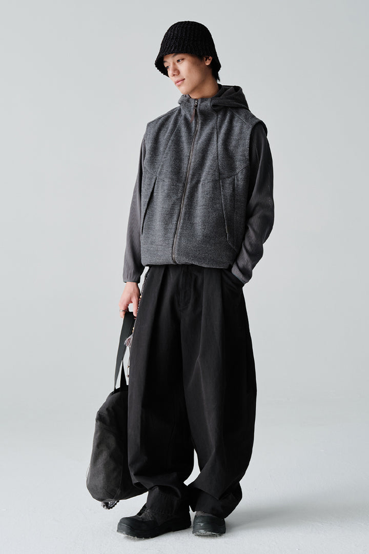 ウールフード付きベストNLBLDMJ002