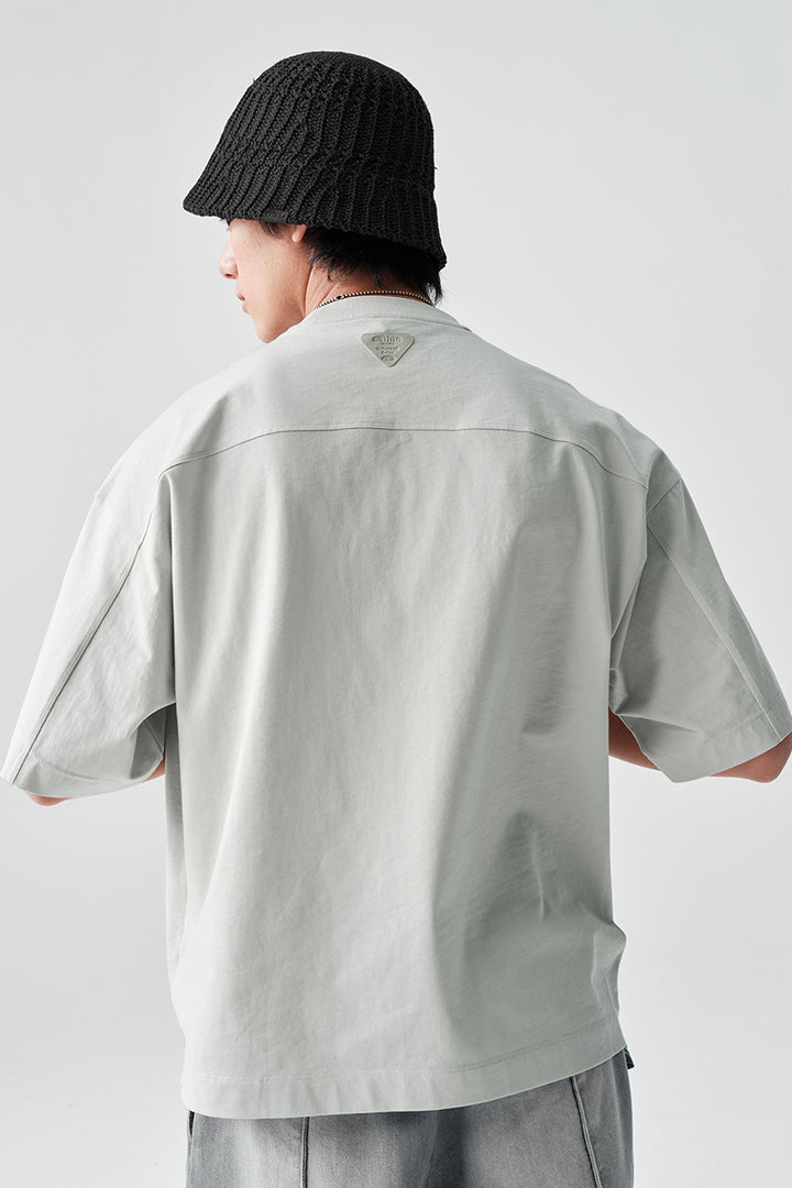 オーバーサイズ胸元ポケット付き半袖TシャツNLBLDTX003