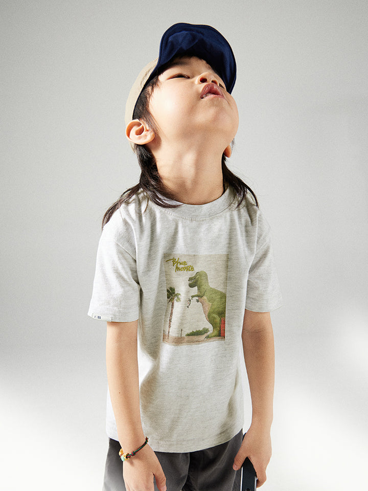 吸汗速乾 恐竜プリントTシャツ キッズ25BLDT030