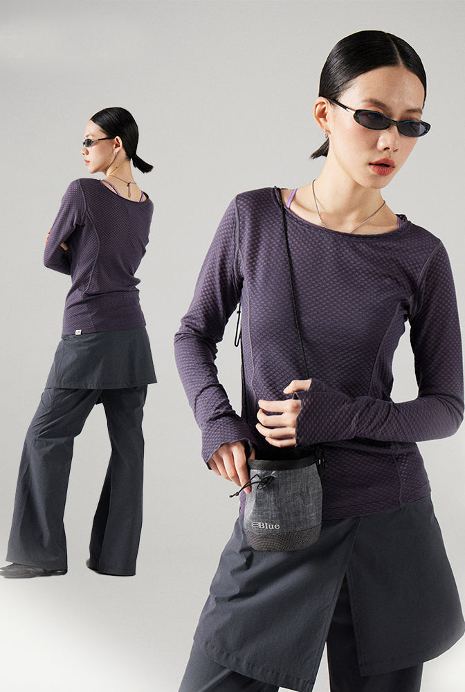 ウールメッシュ スリムTシャツ 25BLCT006