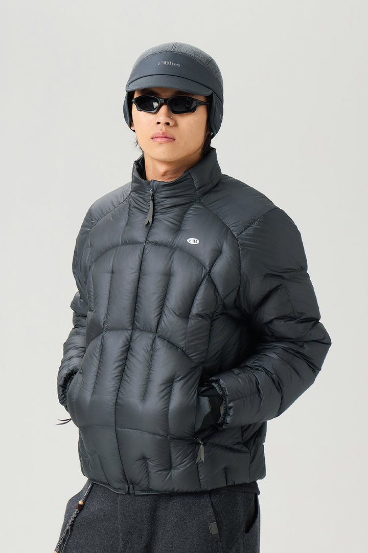 不規則なキルティングダウンジャケット25BLYR011