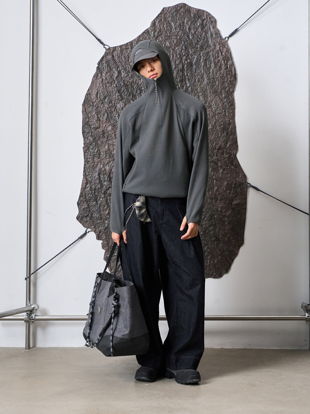 SILVADURメッシュハーフジップフーディーNLBLAWY004