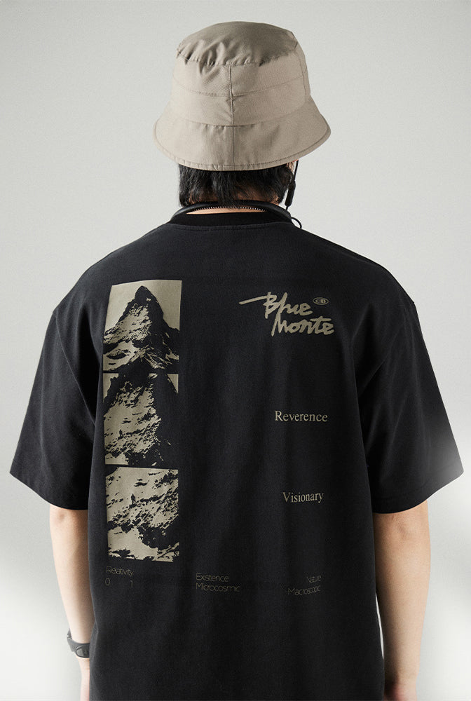 COOLMAX  マウンテンプリントTシャツ 25BLDT023