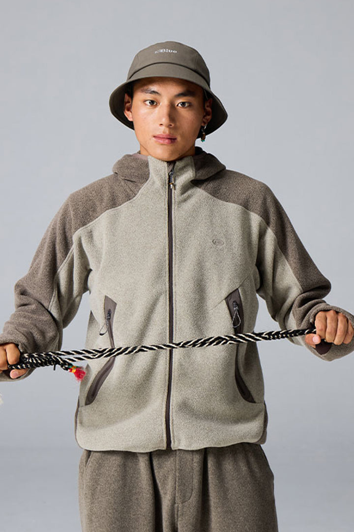 POLARTECフリースカラーブロックデザインジャケット25BLJK029