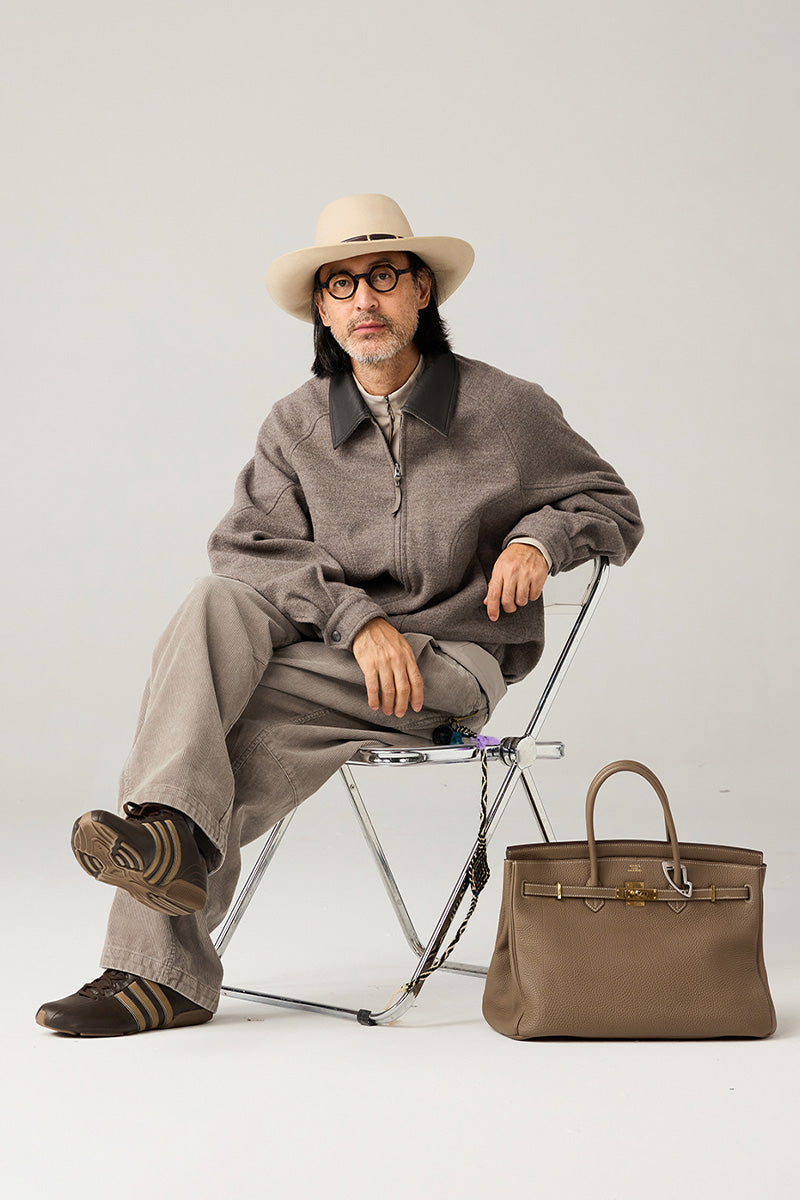 革襟ジップアップウールジャケット25BLJK020