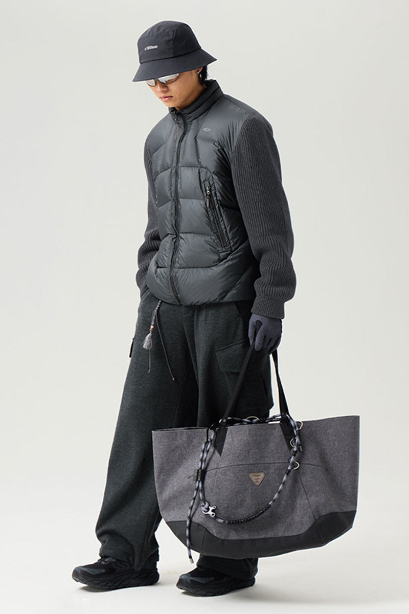 異素材コンビデザインダウンジャケット25BLYR007