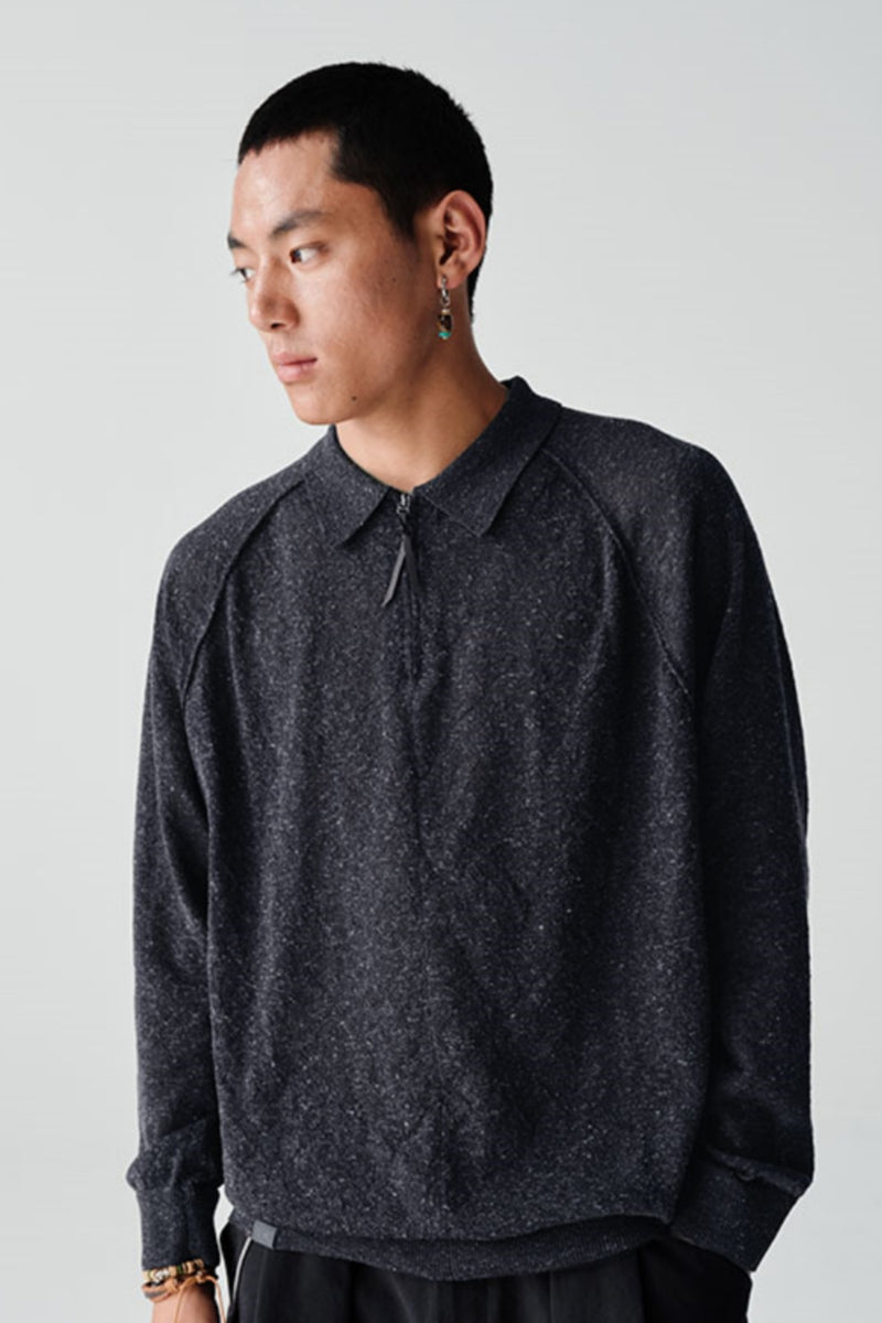 ハーフジップポロシャツニットセーターNLBLAZS002