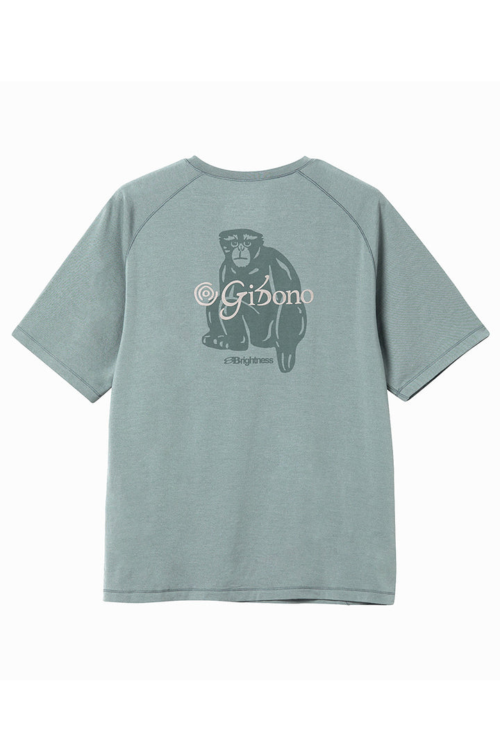 COOLMAXテナガザル柄抗菌ウールTシャツNLBLDTX038