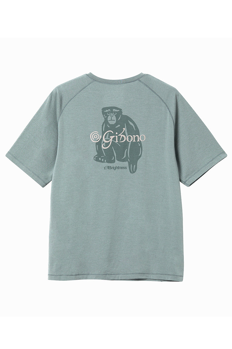 COOLMAXテナガザル柄抗菌ウールTシャツNLBLDTX038