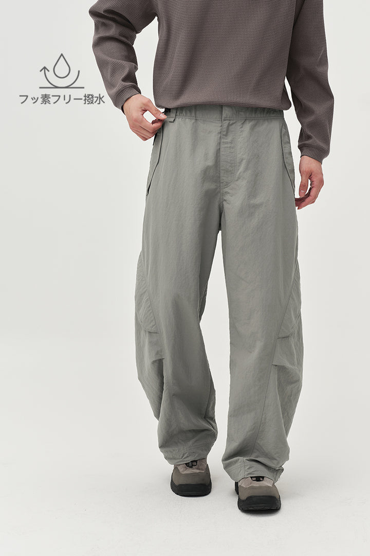 異形ポケット付きストレートパンツNLBLACK016