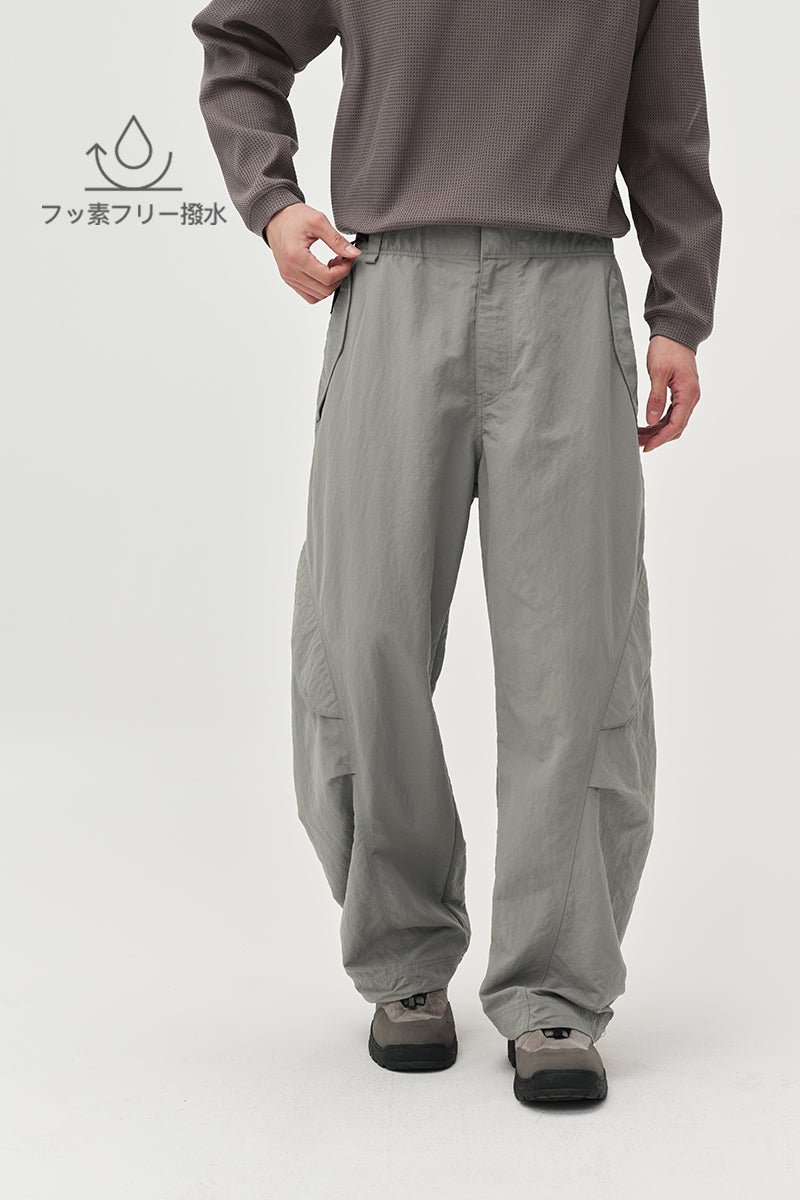 異形ポケット付きストレートパンツNLBLACK016