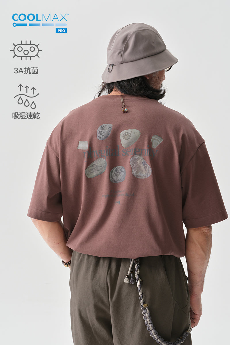 COOLMAXPROストーン柄半袖TシャツNLBLDTX040