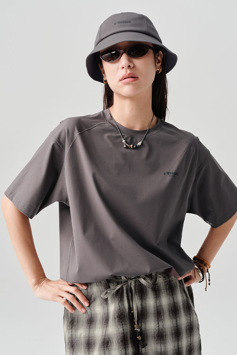 POLYGIENE遠山プリント抗菌半袖TシャツNLBLDTX020