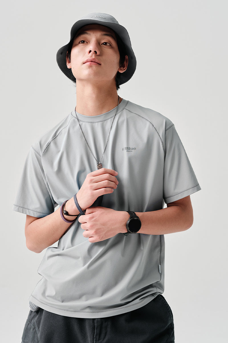 POLYGIENE遠山プリント抗菌半袖TシャツNLBLDTX020