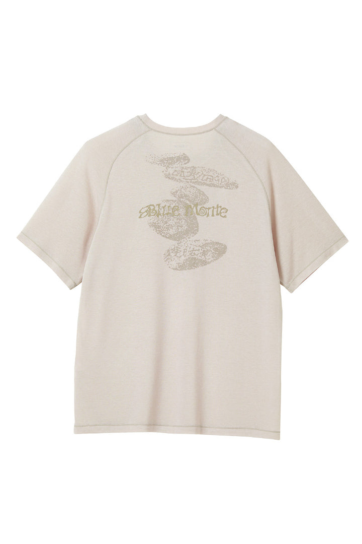 COOLMAXストーン柄メリノウール半袖TシャツNLBLDTX028