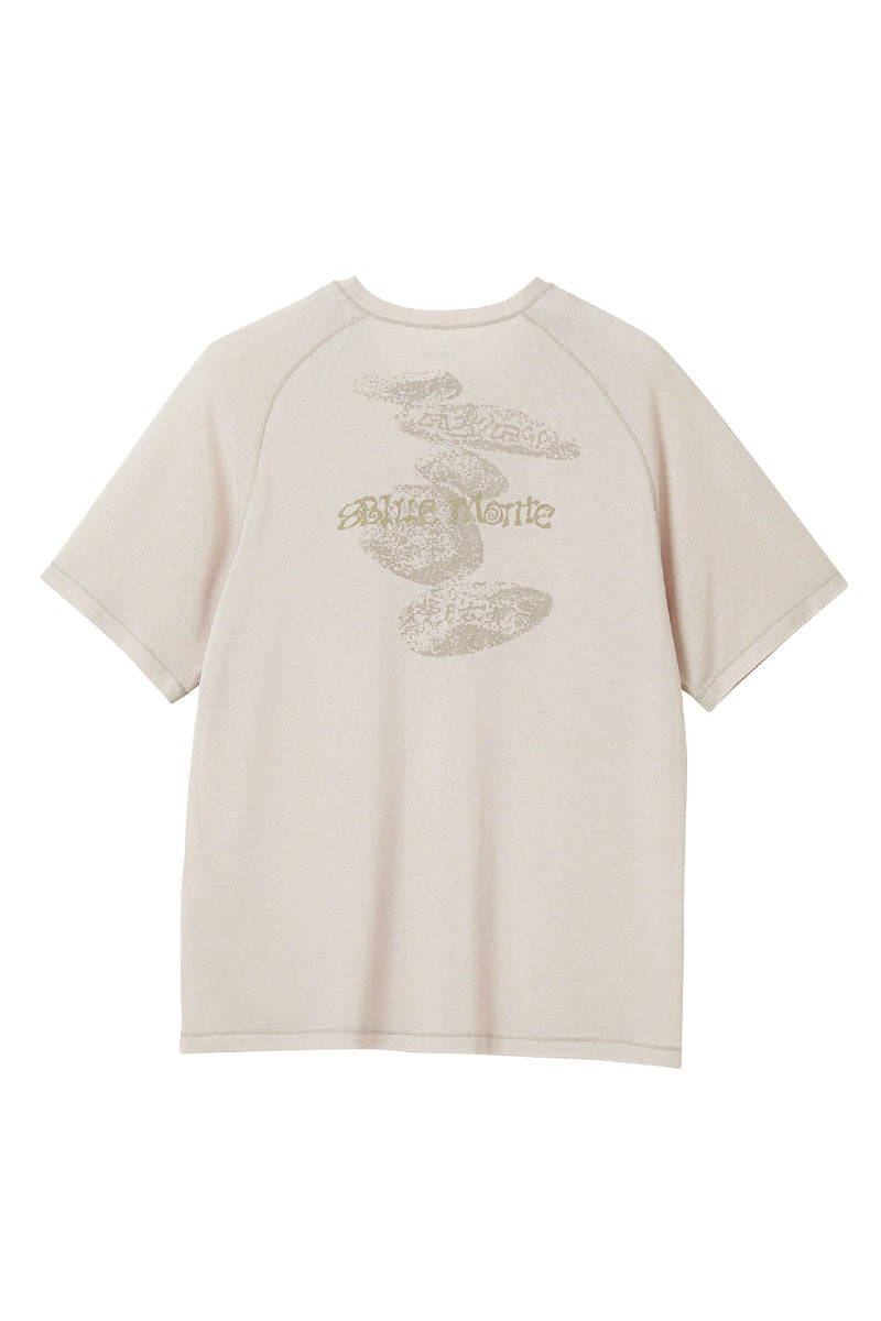 COOLMAXストーン柄メリノウール半袖TシャツNLBLDTX028