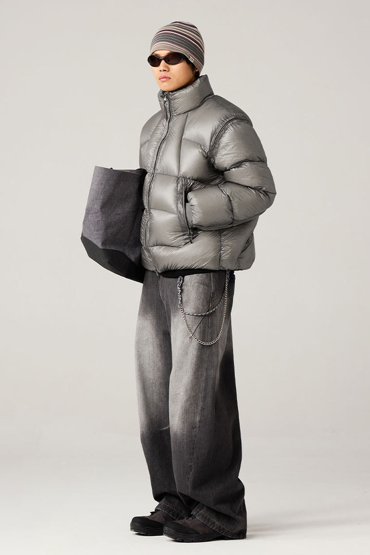 ショートスタンドカラーダウンジャケット25BLYR003