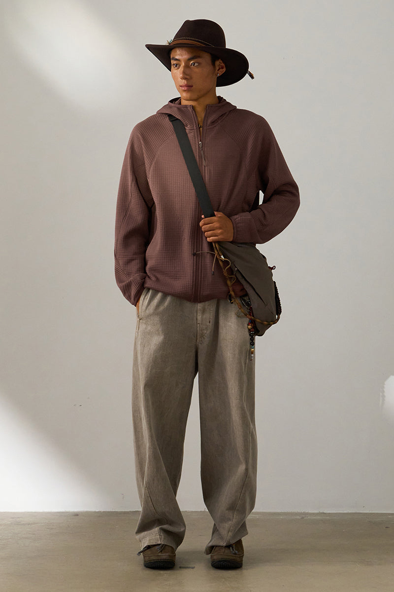 メリノウールブレンドフーデッドパーカー25BLWY020