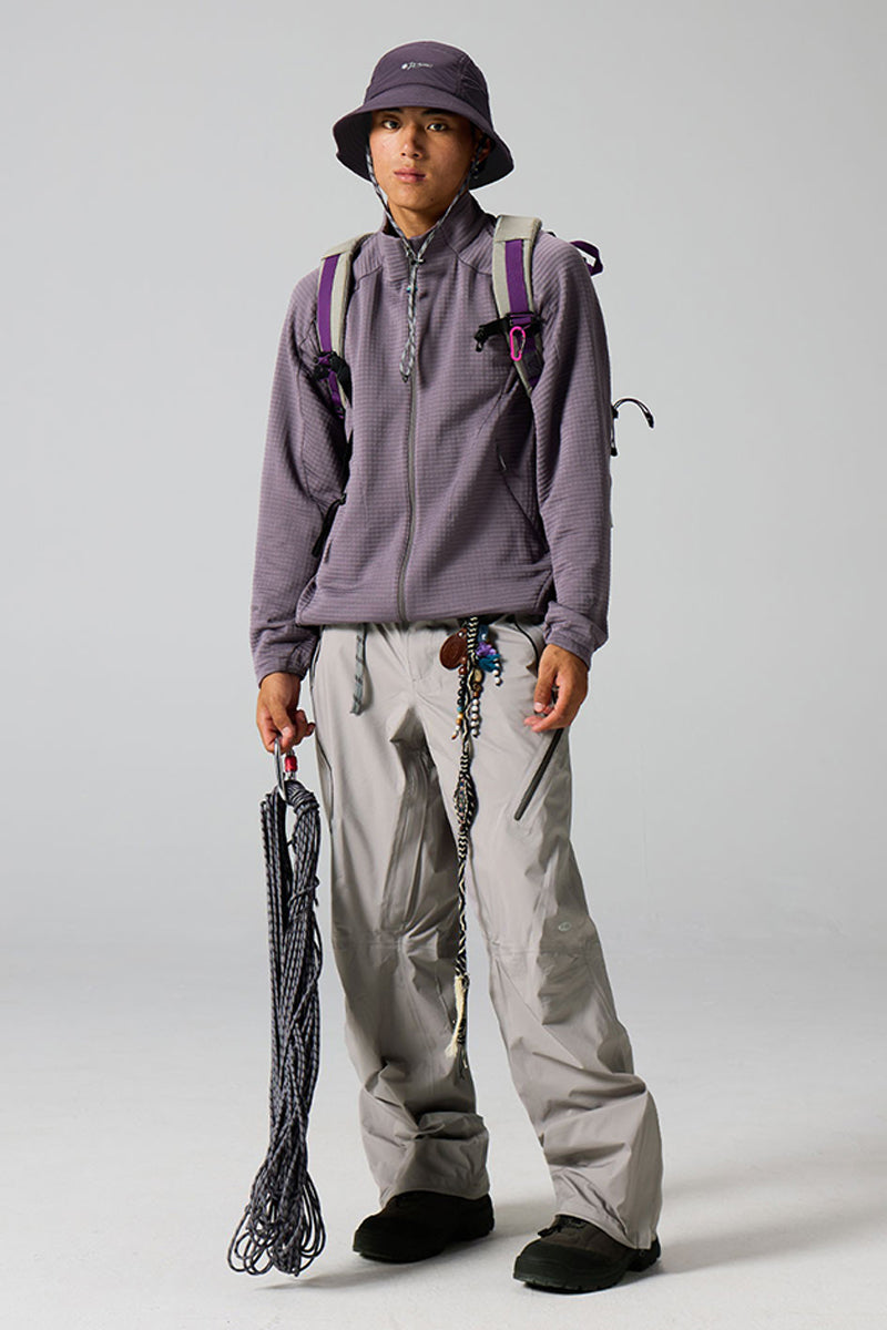 ウールチェック柄フリースジャケット25BLJK027