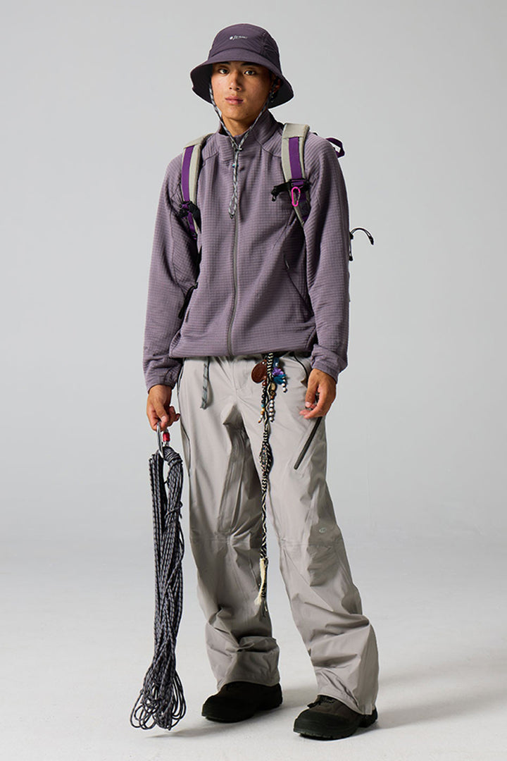 ウールチェック柄フリースジャケット25BLJK027