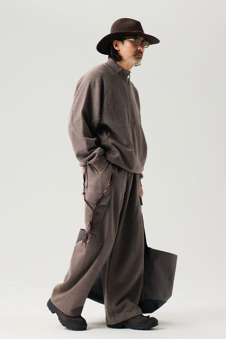 裏起毛ハーフジップウールスウェット25BLWY021