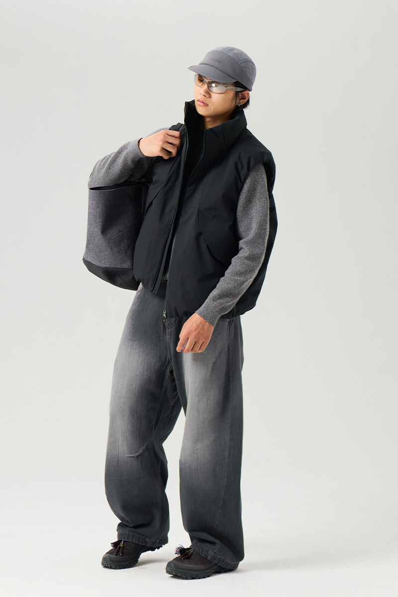 フラップポケット付きダウンベスト25BLMJ007