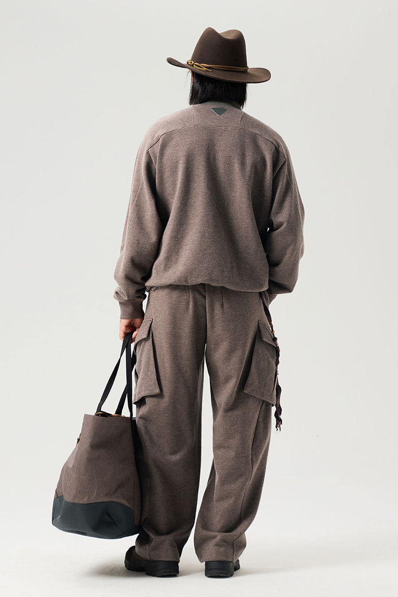 裏起毛ハーフジップウールスウェット25BLWY021