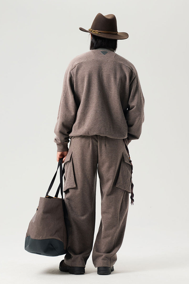 裏起毛ハーフジップウールスウェット25BLWY021