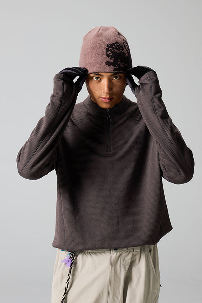 ウールスタンドカラーフリースインナー25BLCT022