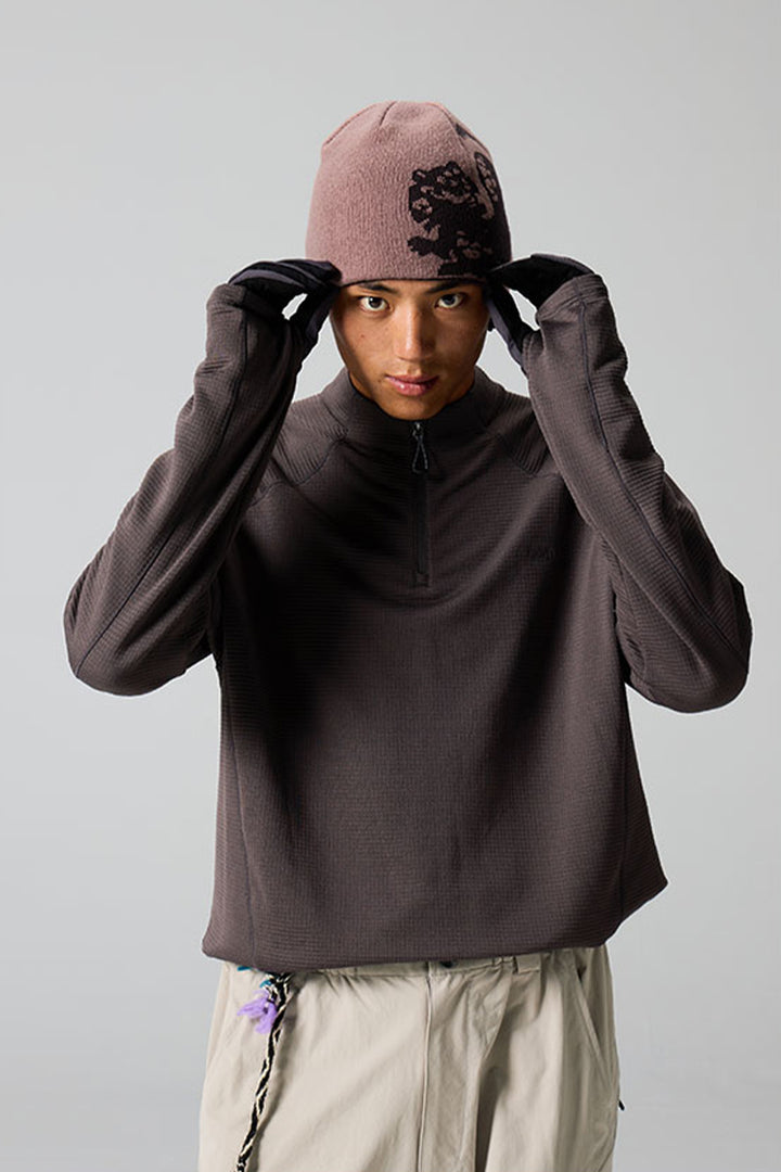 ウールスタンドカラーフリースインナー25BLCT022