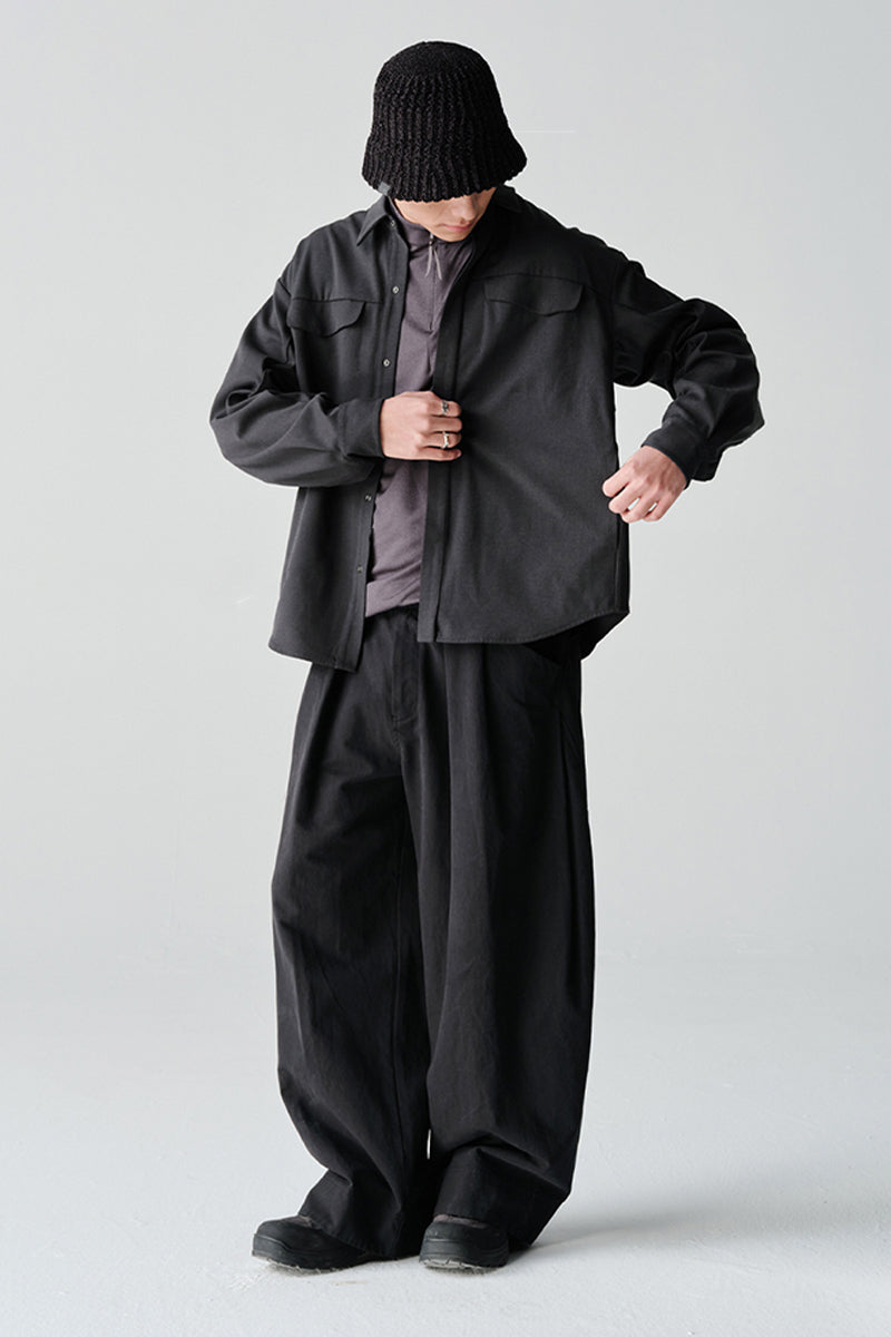 ダブルポケットウールオーバーシャツNLBLCCY002