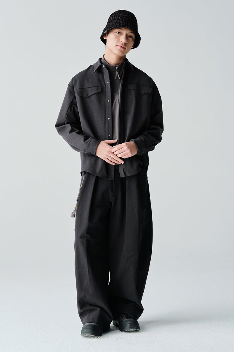 ダブルポケットウールオーバーシャツNLBLCCY002