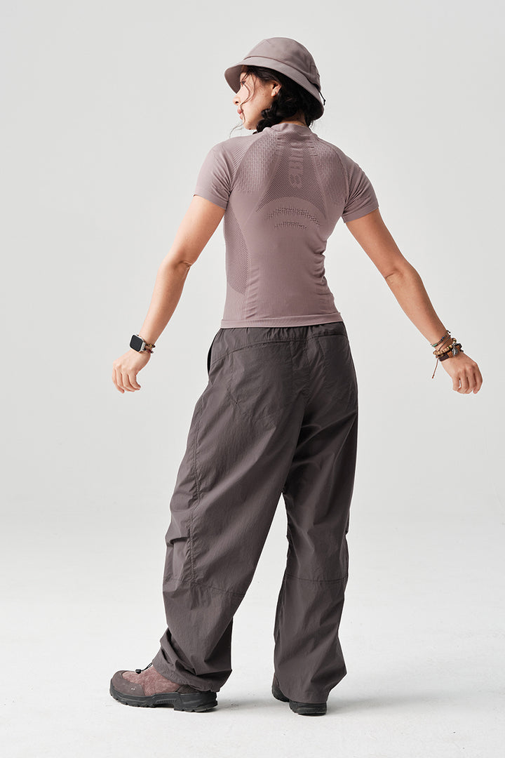 シームレス一体編み半袖TシャツウィメンズNLBLDTX014