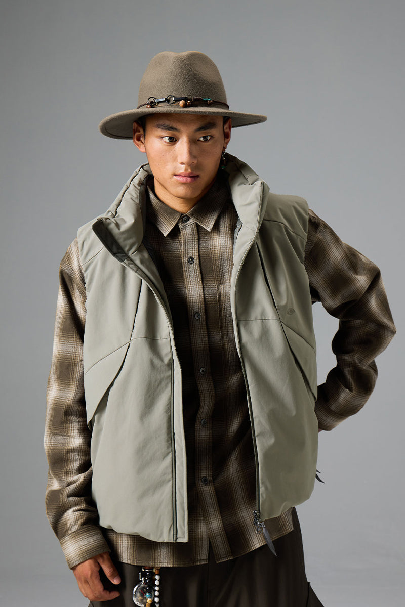 フラップポケット付きダウンベスト25BLMJ007