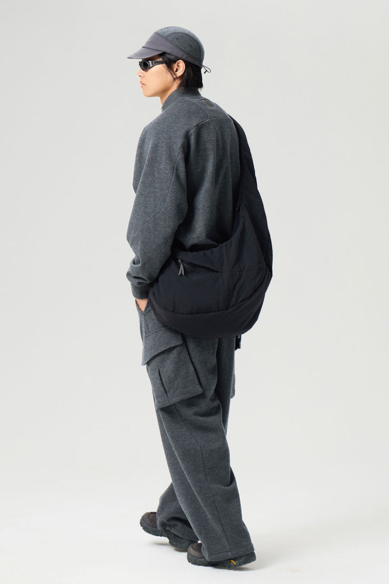 裏起毛ハーフジップウールスウェット25BLWY021