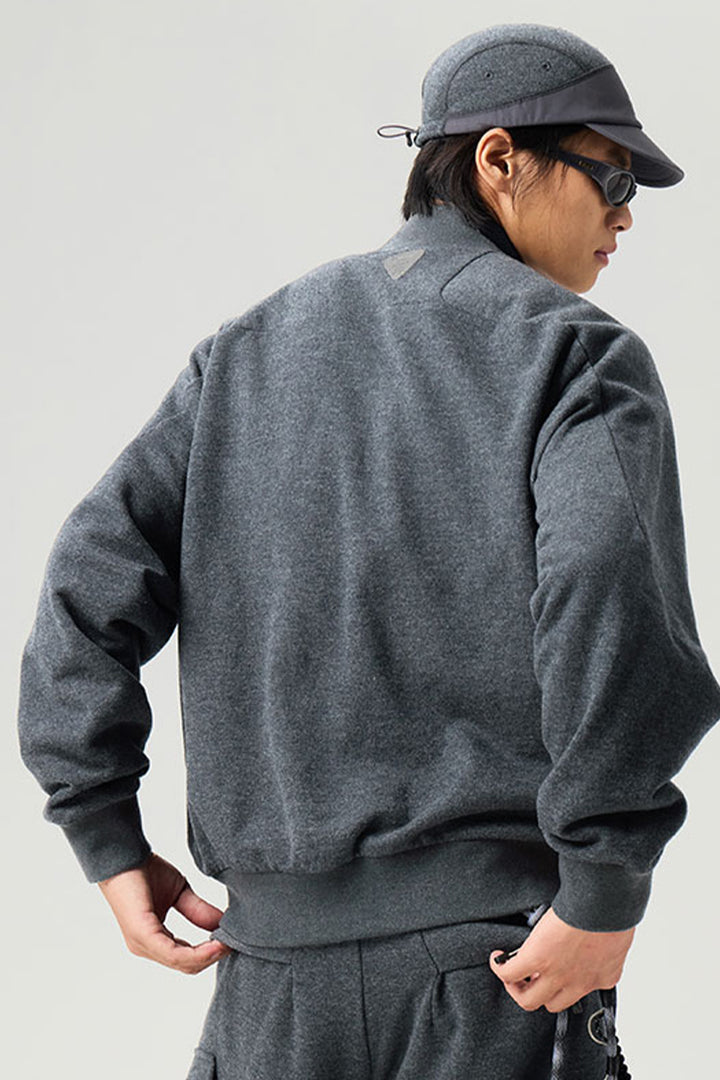 裏起毛ハーフジップウールスウェット25BLWY021