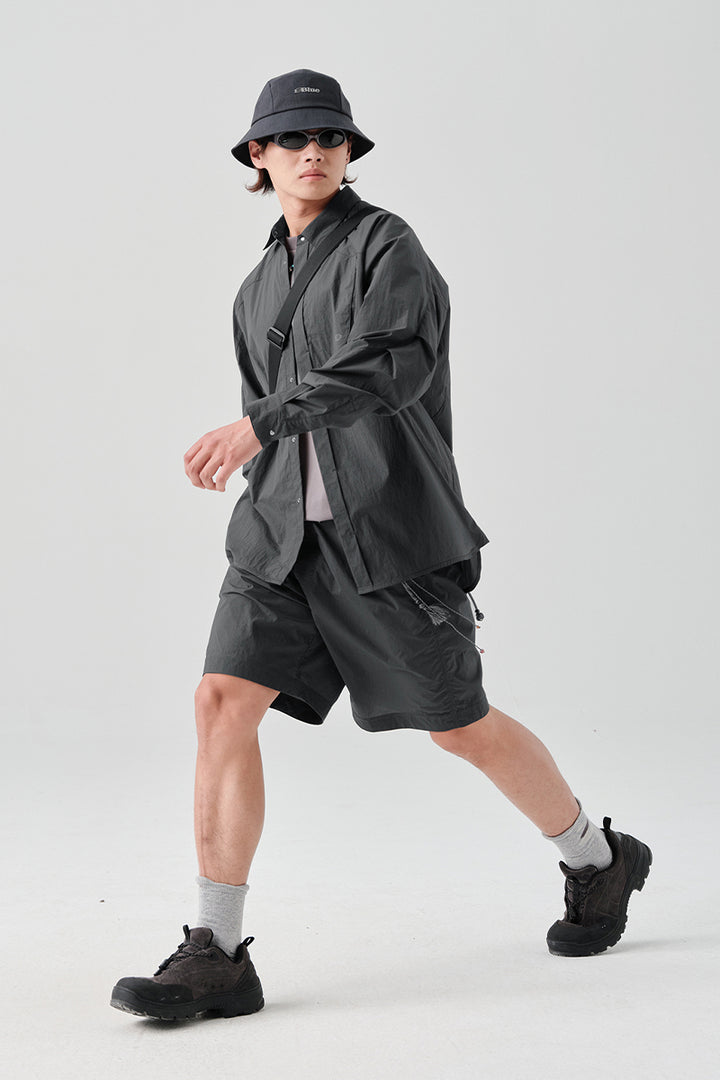 MICROFT軽量撥水ショートパンツNLBLADK002