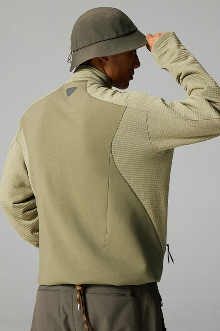 ウールチェックカラーブロックジャケット25BLJK025