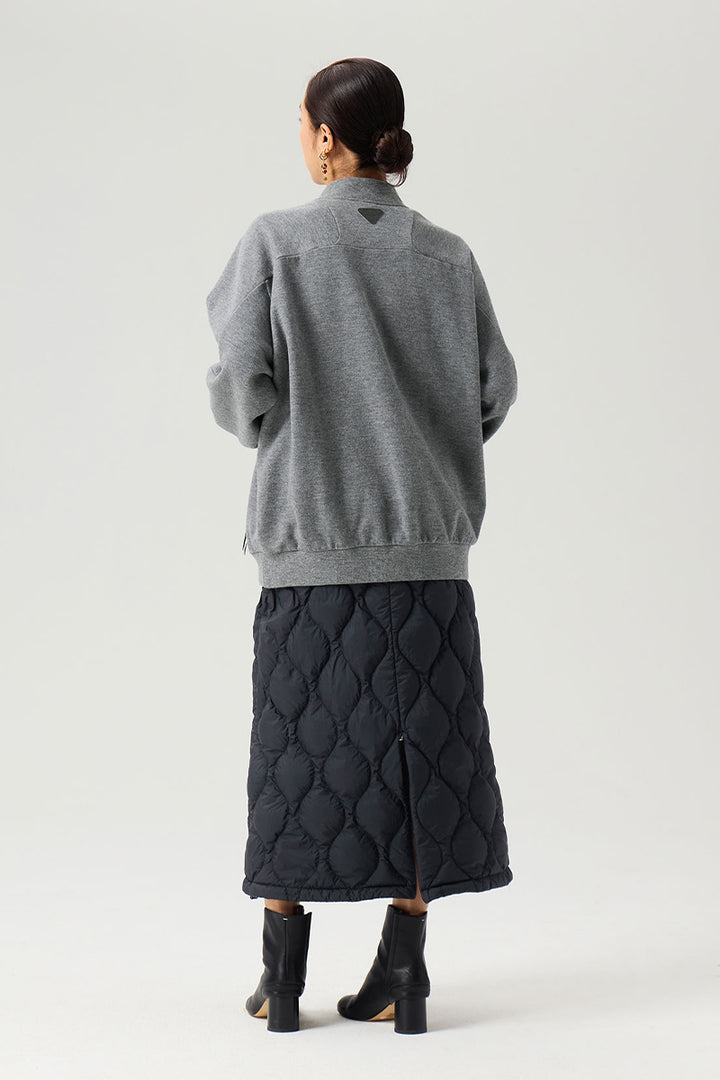 裏起毛ハーフジップウールスウェット25BLWY021