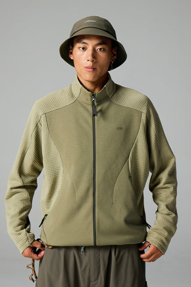 ウールチェックカラーブロックジャケット25BLJK025