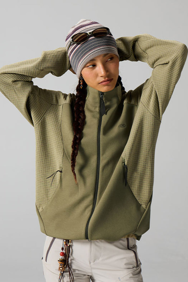 ウールチェックカラーブロックジャケット25BLJK025