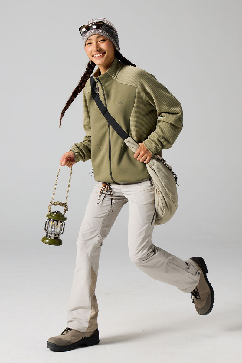 ウールチェックカラーブロックジャケット25BLJK025