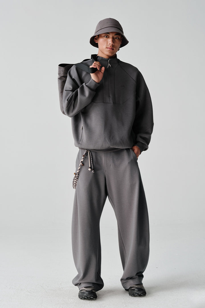 ワイドカーブスウェットパンツNLBLACK002