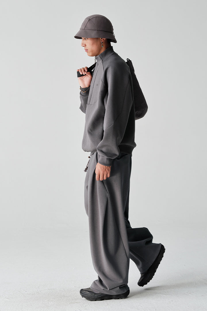 ワイドカーブスウェットパンツNLBLACK002