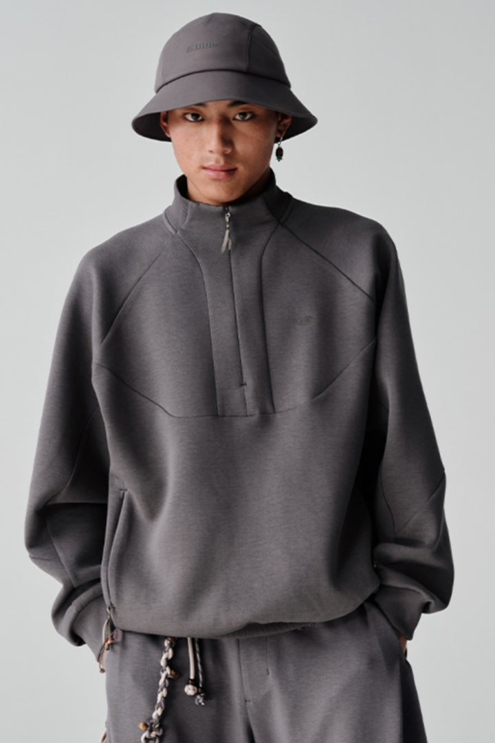 ハーフジップラグランスリーブスウェットNLBLAWY003